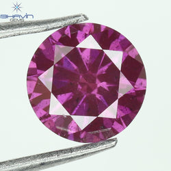 0.28 CT, Round Diamond, Pink Color, VS1 Clarity