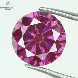 0.28 CT, Round Diamond, Pink Color, VS1 Clarity