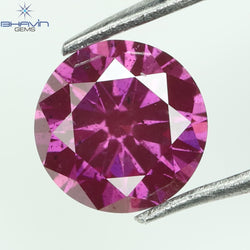 0.28 CT, Round Diamond, Pink Color, VS1 Clarity