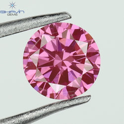 0.10 CT, Round Diamond, Pink Color, VVS1 Clarity
