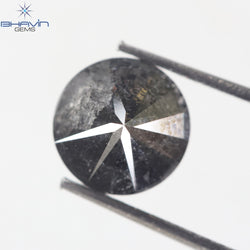 1.70 CT, Round Shape Natural Loose Diamond Black ,Clarity I3(7.40 MM)