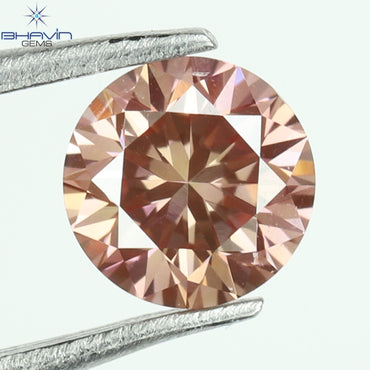 0.19 CT, Round Diamond, Pink Color, VVS1 Clarity