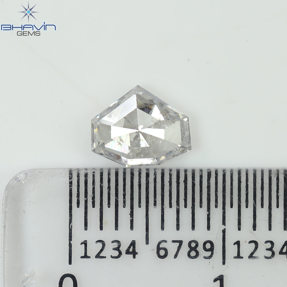 0.70 CT, Geometric Shape Natural Diamond Light Pink (White) Color, Clarity I2(6.50 MM)