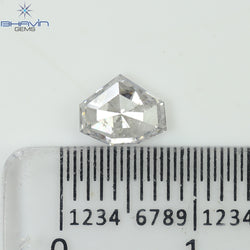 0.70 CT, Geometric Shape Natural Diamond Light Pink (White) Color, Clarity I2(6.50 MM)
