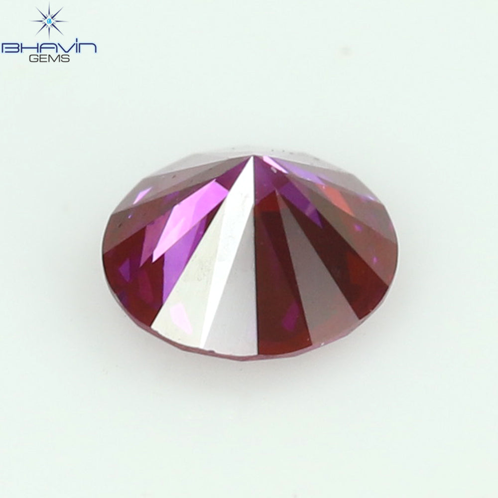 0.13 CT, Round Diamond, Pink Color, VVS1 Clarity