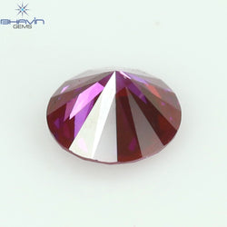 0.13 CT, Round Diamond, Pink Color, VVS1 Clarity