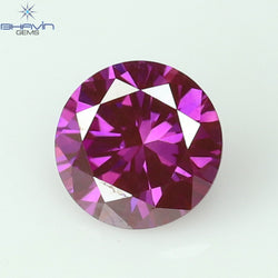 0.13 CT, Round Diamond, Pink Color, VVS1 Clarity