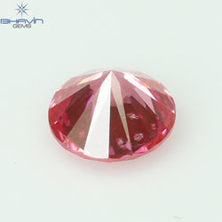 0.13 CT, Round Diamond, Pink Color, SI1 Clarity