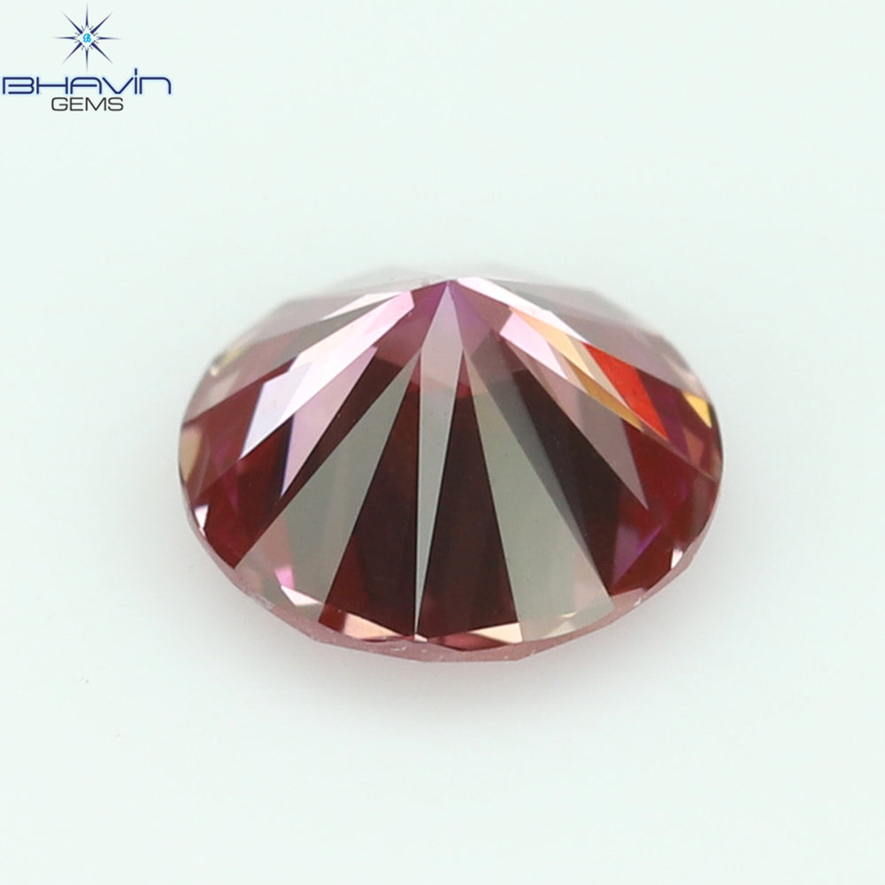 0.23 CT, Round Diamond, Pink Color, VVS1 Clarity