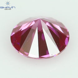 0.09 CT, Round Diamond, Pink Color, VVS1 Clarity