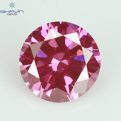 0.10 CT, Round Diamond, Pink Color, VVS1 Clarity