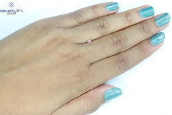 0.12 CT, Round Diamond, Pink Color, VVS1 Clarity
