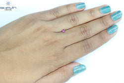 0.23 CT, Round Diamond, Pink Color, VVS1 Clarity