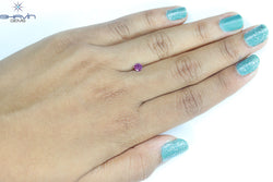 0.28 CT, Round Diamond, Pink Color, VS1 Clarity