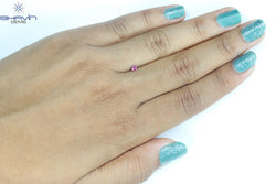 0.09 CT, Round Diamond, Pink Color, VVS1 Clarity