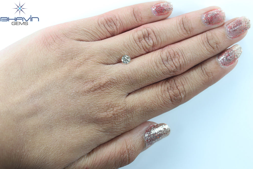 0.50 CT, Round Shape Diamond White (M) Color ,Clarity I1,( 5.23 MM )