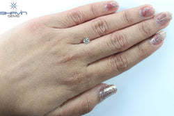 0.50 CT, Round Shape Diamond White (M) Color ,Clarity I1,( 5.23 MM )