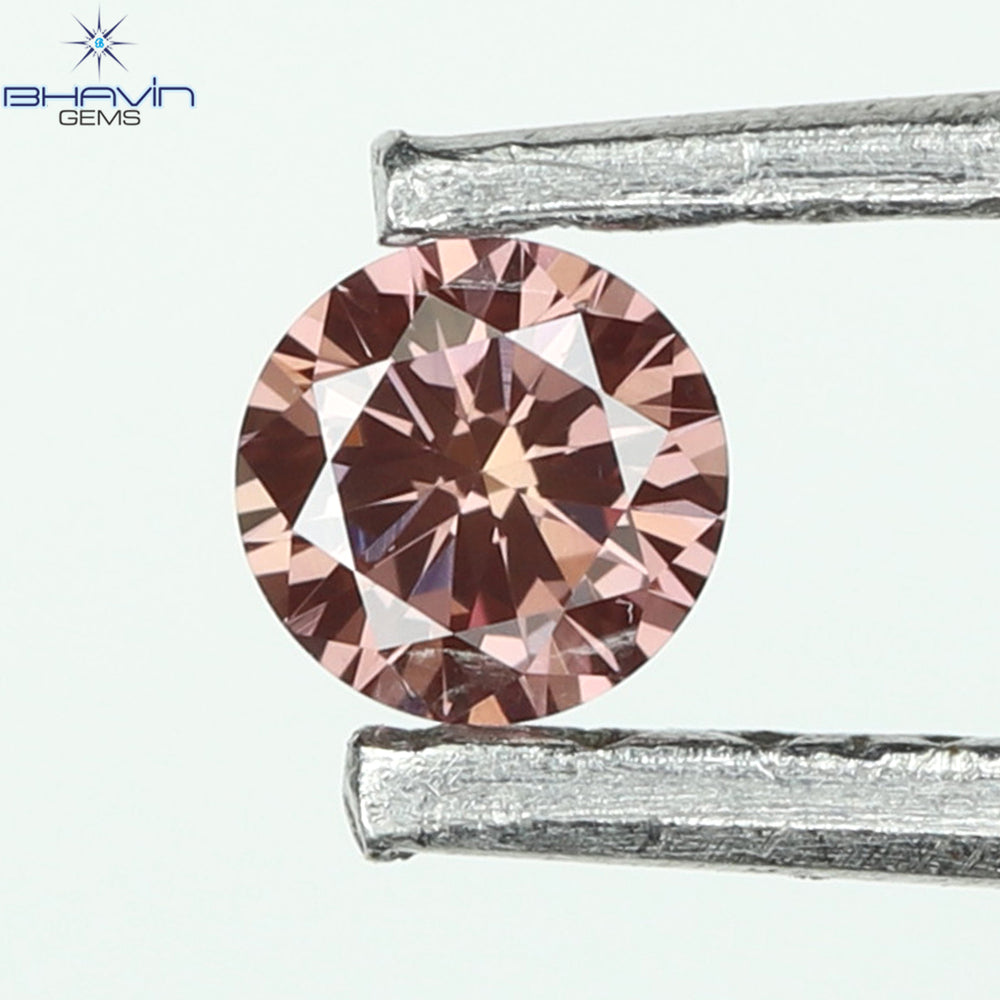 0.05 CT, Round Diamond, Pink Color, VVS1 Clarity