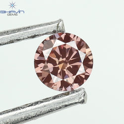 0.05 CT, Round Diamond, Pink Color,  VVS1 Clarity