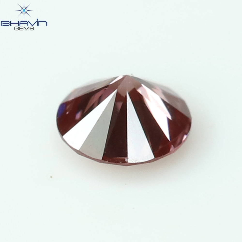 0.05 CT, Round Diamond, Pink Color,  VVS1 Clarity