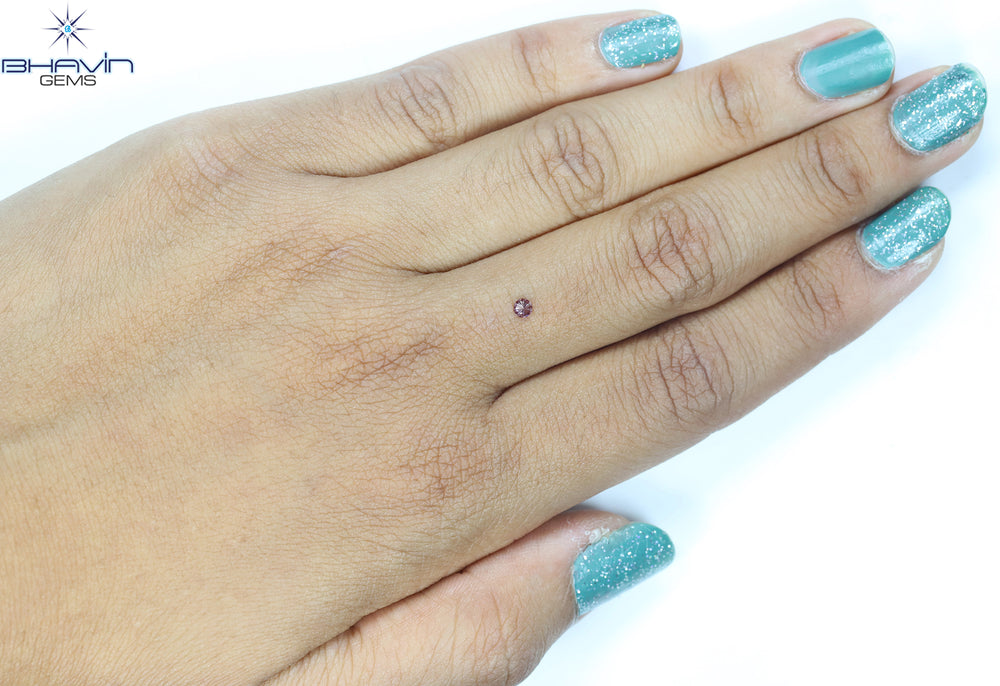 0.05 CT, Round Diamond, Pink Color,  VVS1 Clarity