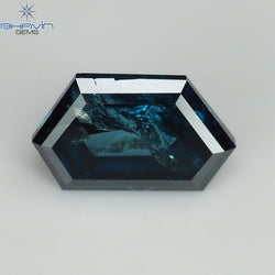 1.03 CT、ジオメトリック ダイヤモンド、ブルー ダイヤモンド、クラリティ I3
