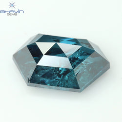 1.03 CT、ジオメトリック ダイヤモンド、ブルー ダイヤモンド、クラリティ I3