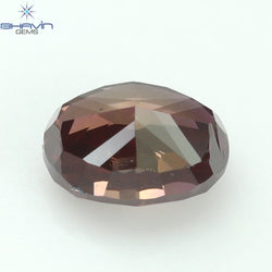 0.26 CT, Oval Diamond, Vivid Pink Color,  VS1 Clarity