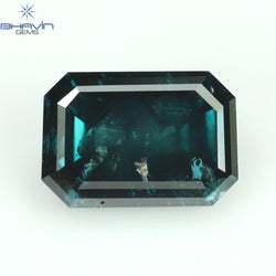 1.13 CT, Emerald Diamond, Blue Diamond, Clarity I1