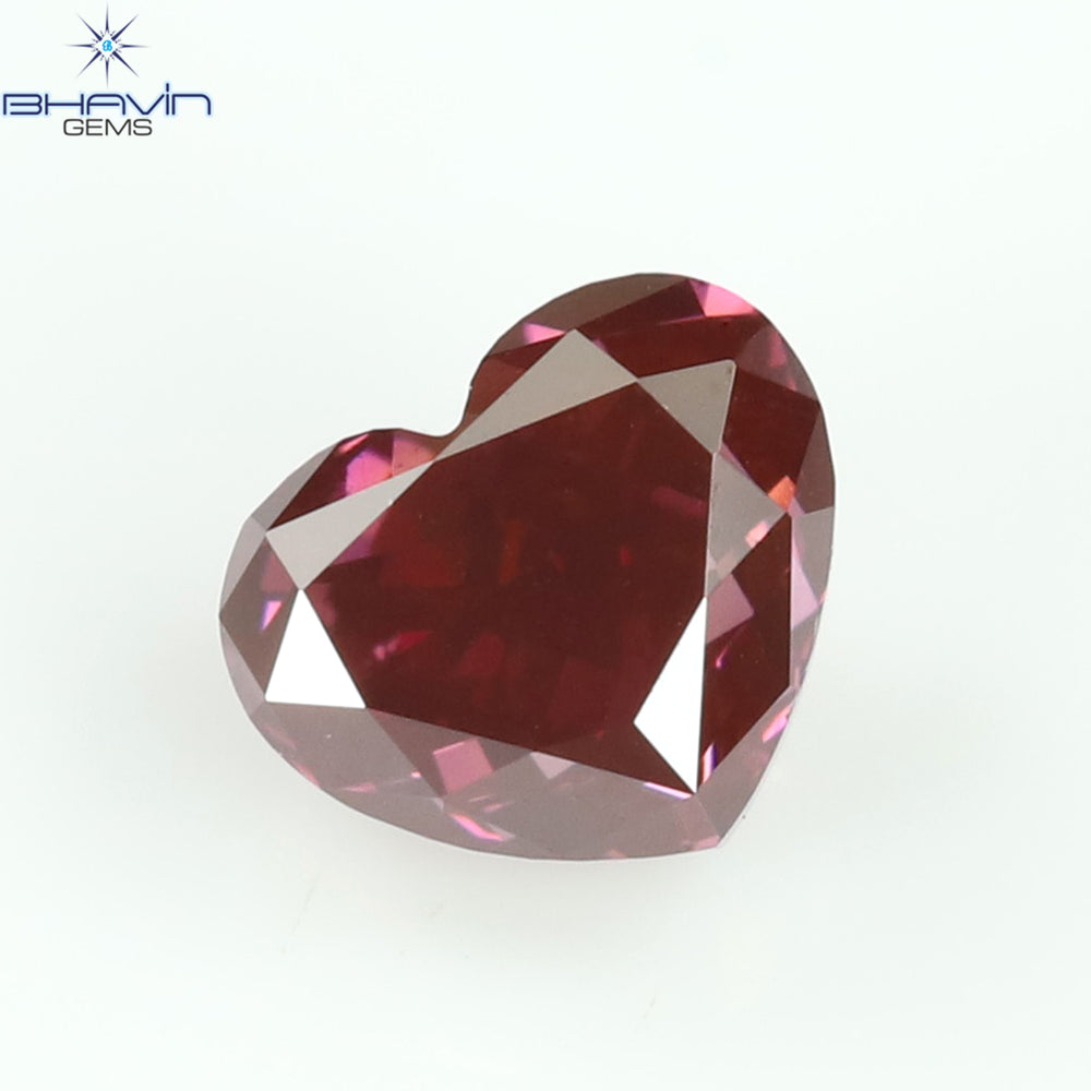 0.25 CT、ハート ダイヤモンド、ピンク色、VS1 クラリティ