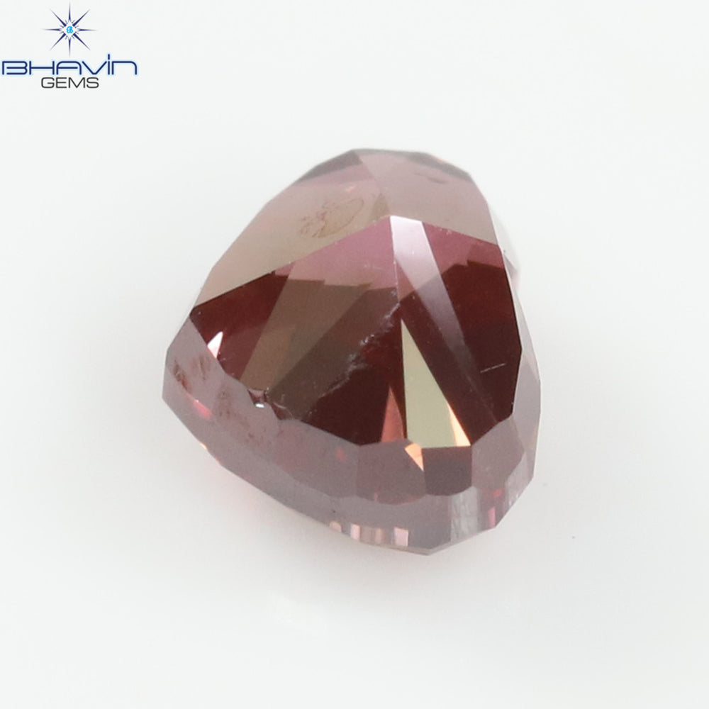 0.25 CT、ハート ダイヤモンド、ピンク色、VS1 クラリティ