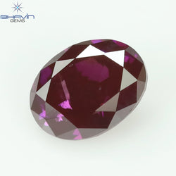 0.20 CT, Oval Diamond, Vivid Pink Color, Clarity SI2