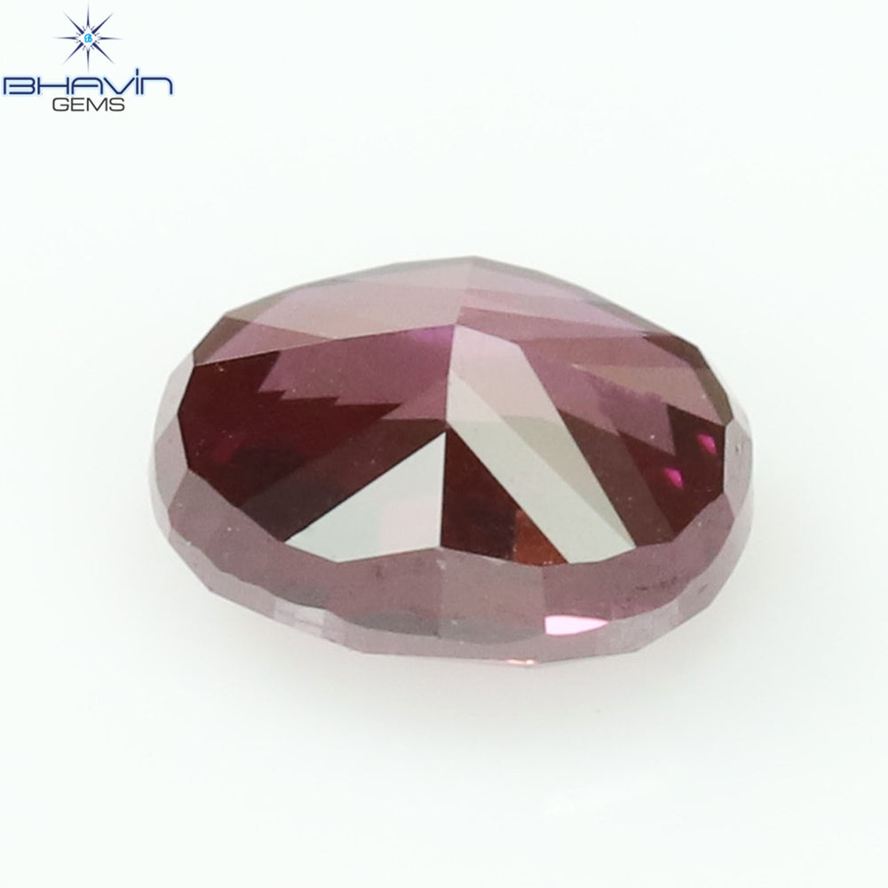 0.14CT、オーバルダイヤモンド、ビビッドピンクカラー、VS1クラリティ