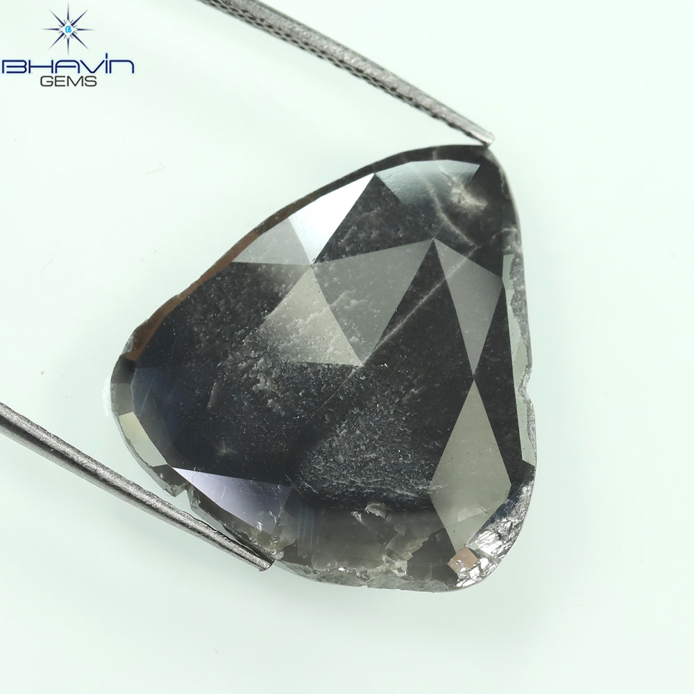 8.58 CT ペア スライス シェイプ ナチュラル ダイヤモンド グレー カラー I3 クラリティ (22.00 MM)