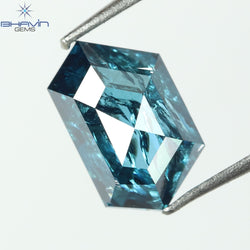 1.03 CT、ジオメトリック ダイヤモンド、ブルー ダイヤモンド、クラリティ I3