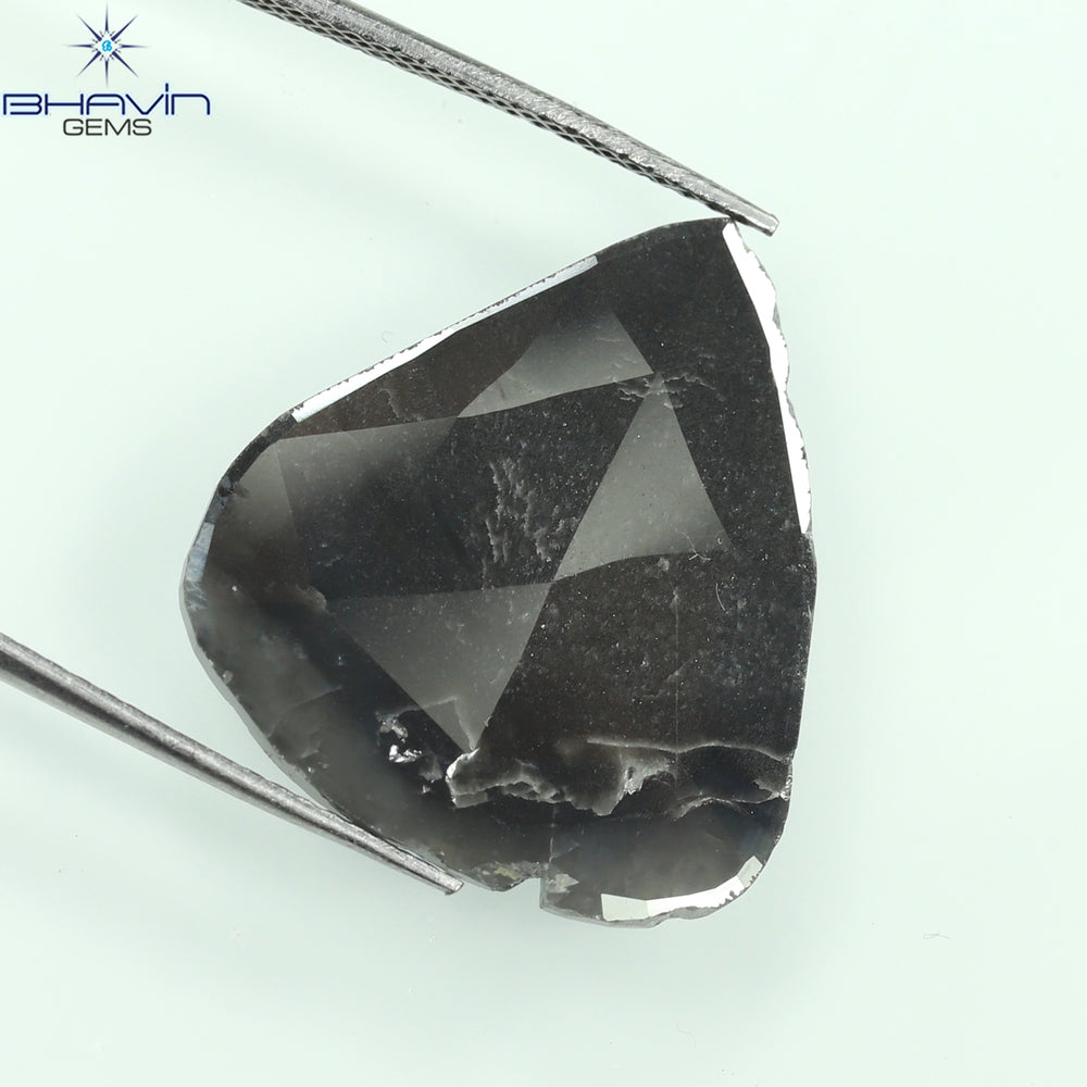 7.28 CT Pear Slice Shape Natural Diamond Gray Color I3 Clarity (22.00 MM)