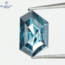 1.03 CT、ジオメトリック ダイヤモンド、ブルー ダイヤモンド、クラリティ I3