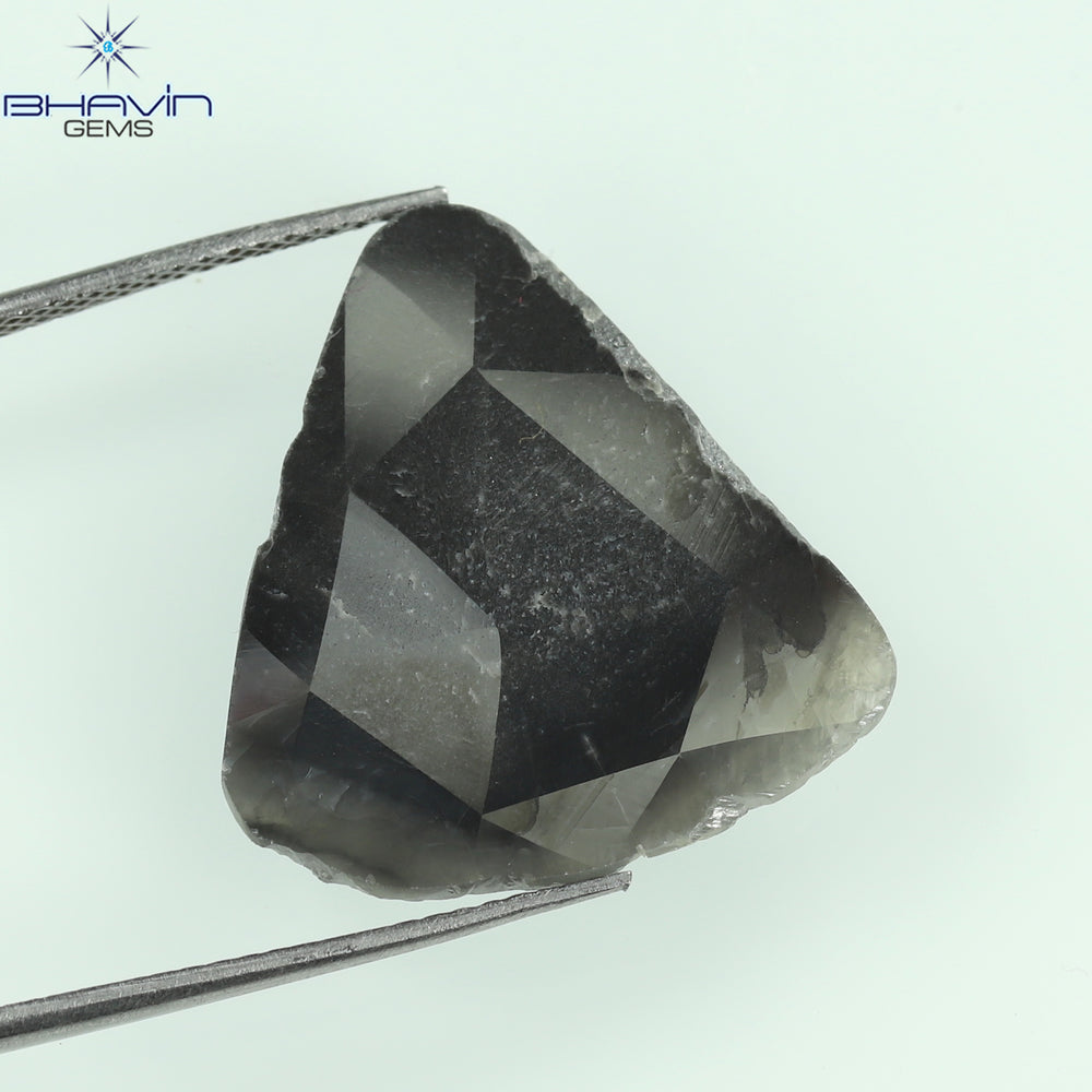 6.75 CT Pear Slice Shape Natural Diamond Gray Color I3 Clarity (21.00 MM)