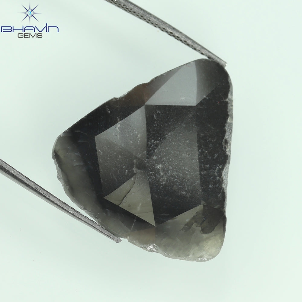 6.75 CT Pear Slice Shape Natural Diamond Gray Color I3 Clarity (21.00 MM)