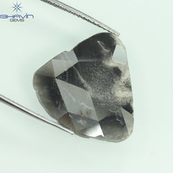 4.93 CT Slice Shape Natural Diamond Gray Color I3 Clarity (20.00 MM)