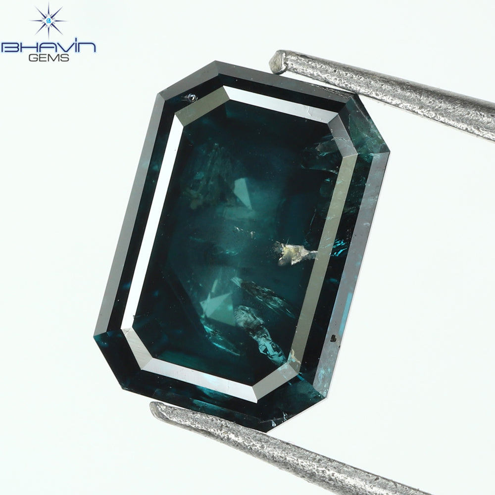 1.13 CT, Emerald Diamond, Blue Diamond, Clarity I1