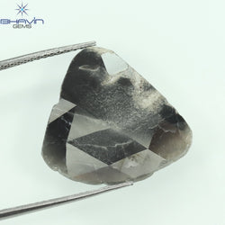 4.93 CT Slice Shape Natural Diamond Gray Color I3 Clarity (20.00 MM)