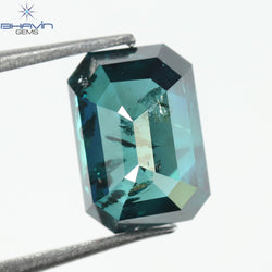 1.13 CT, Emerald Diamond, Blue Diamond, Clarity I1