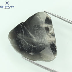 4.93 CT Slice Shape Natural Diamond Gray Color I3 Clarity (20.00 MM)