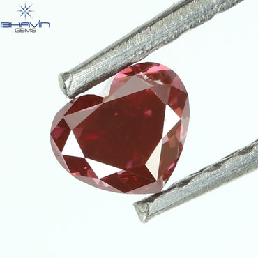 0.25 CT, Heart Diamond, Pink Color, VS1 Clarity