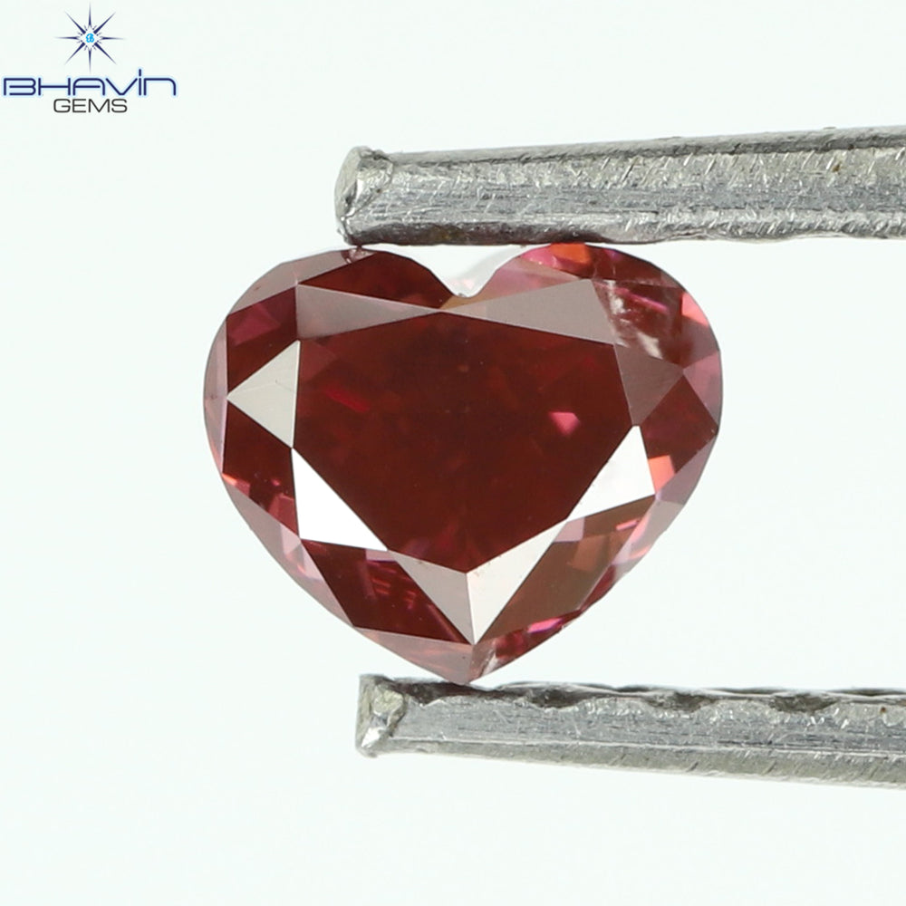 0.25 CT, Heart Diamond, Pink Color, VS1 Clarity