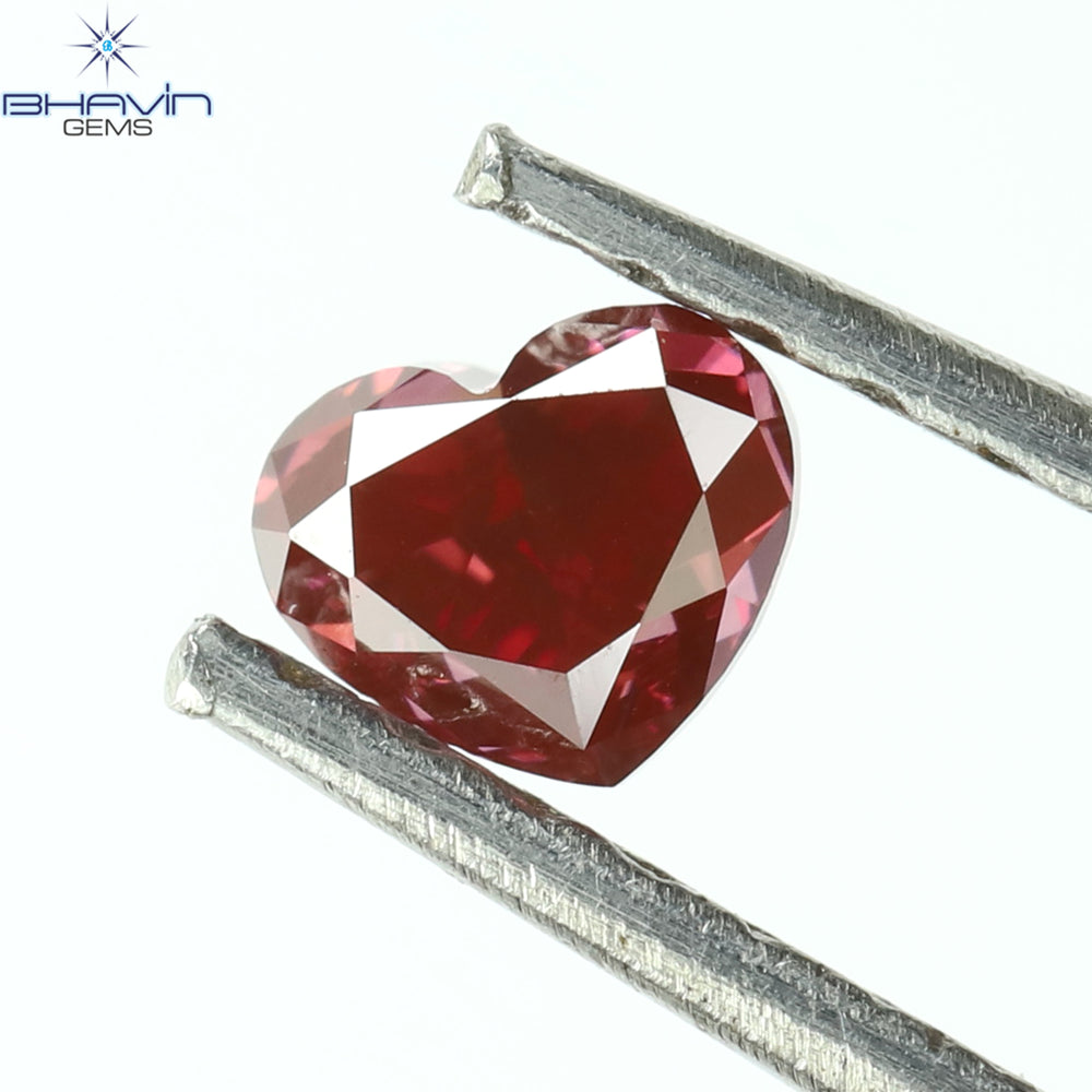 0.25 CT、ハート ダイヤモンド、ピンク色、VS1 クラリティ