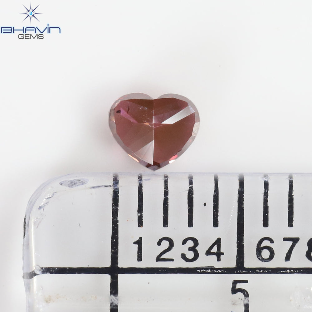 0.25 CT、ハート ダイヤモンド、ピンク色、VS1 クラリティ
