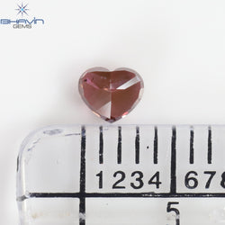 0.25 CT、ハート ダイヤモンド、ピンク色、VS1 クラリティ