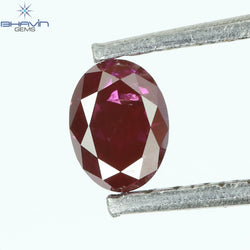 0.20 CT, Oval Diamond, Vivid Pink Color, Clarity SI2